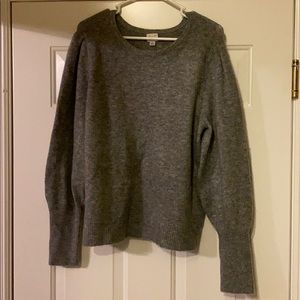 Gray Wide Sleeve Sweater